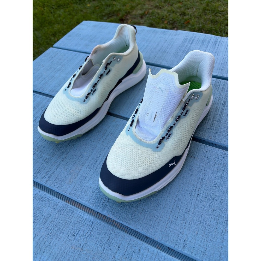 Puma Golf Ignite Articulate Spikeless Shoes Mens 12 Mint Green Navy Blue